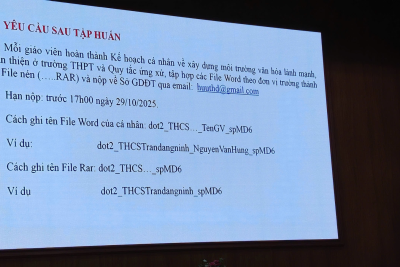 TRƯỜNG THCS QUẤT LÂM TÍCH CỰC THAM GIA TẬP HUẤN MÔ-ĐUN 6: XÂY DỰNG VĂN HÓA NHÀ TRƯỜNG