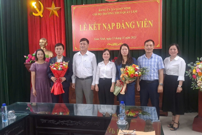 LỄ KẾT NẠP ĐẢNG VIÊN MỚI TẠI TRƯỜNG THCS QUẤT LÂM