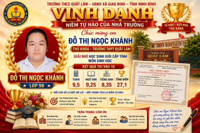 🎉🏆 VINH DANH NỮ THỦ KHOA THPT QUẤT LÂM – NIỀM TỰ HÀO CỦA THẦY CÔ, GIA ĐÌNH VÀ QUÊ HƯƠNG GIAO NINH 🏆🎉